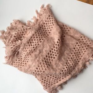 Infinity scarf NWOT in rose pink. 100% acrylic